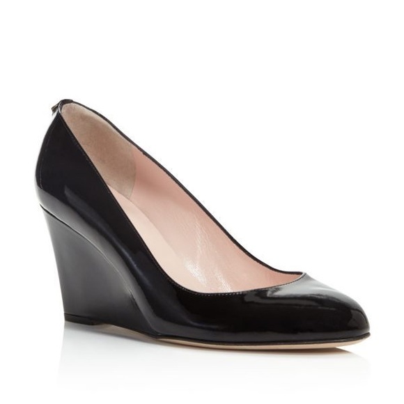 kate spade Shoes - Kate Spade Black Patent Leather Amory Wedges